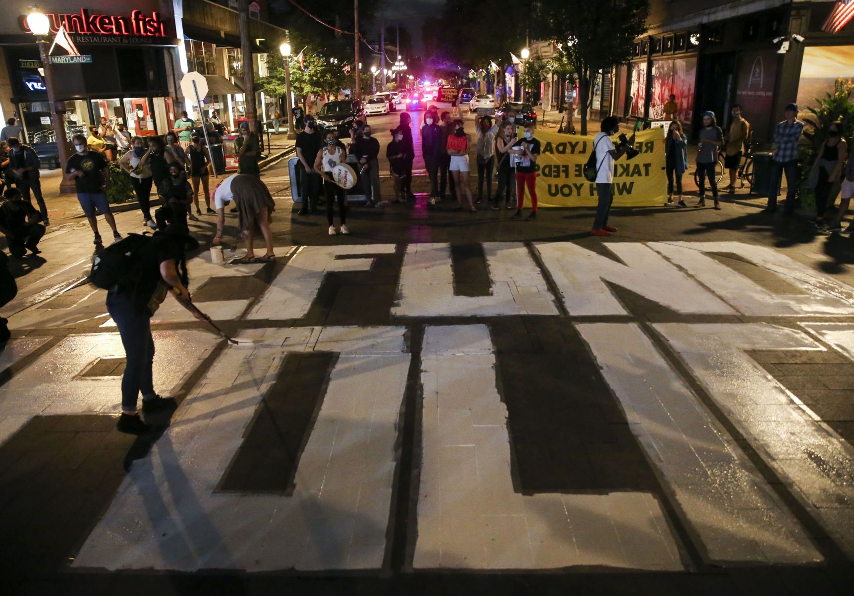 Protesters paint streets of Central West End